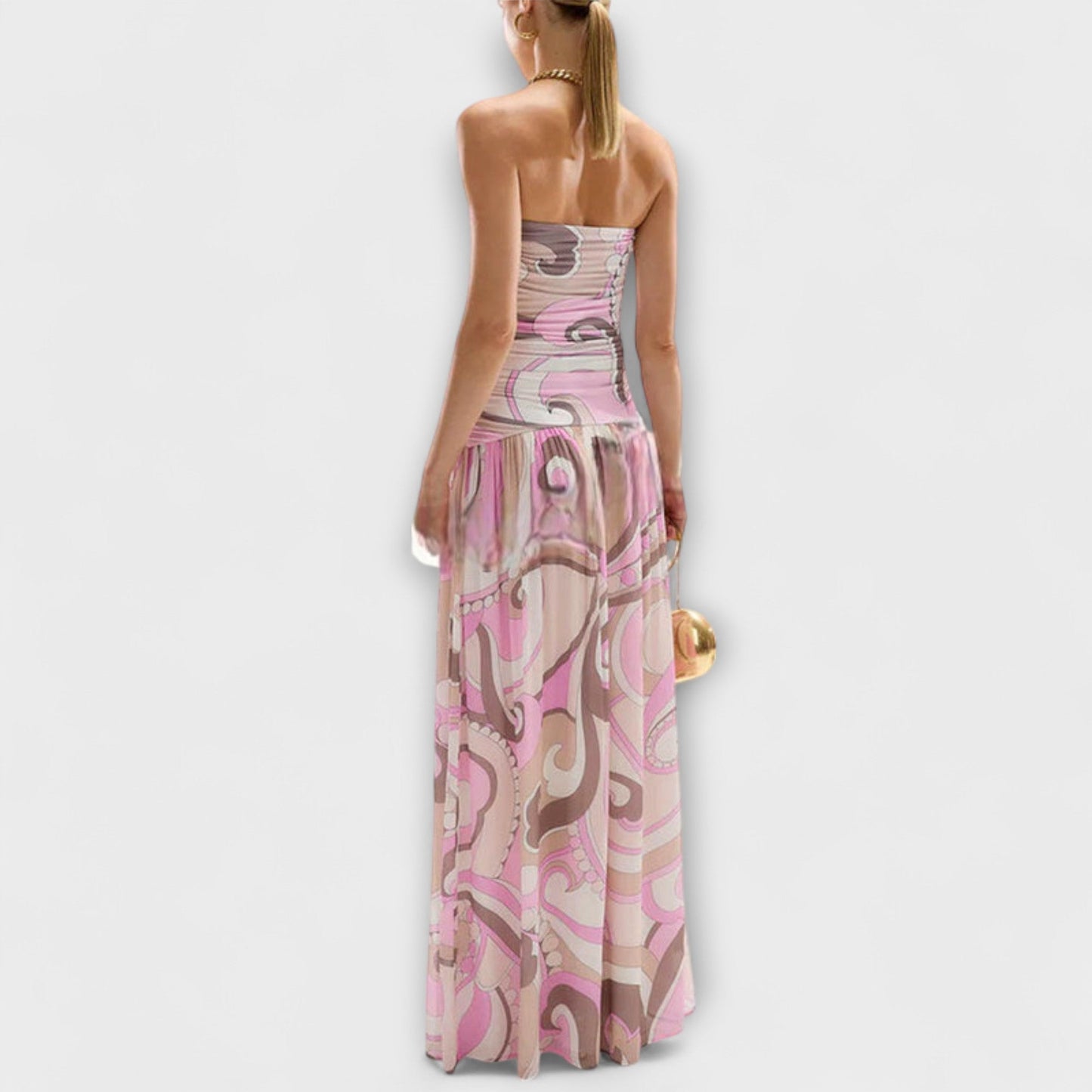 Tatum - Gorgeous Pastel Off-Shoulder Maxi Dress