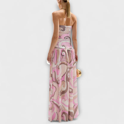 Tatum - Gorgeous Pastel Off-Shoulder Maxi Dress