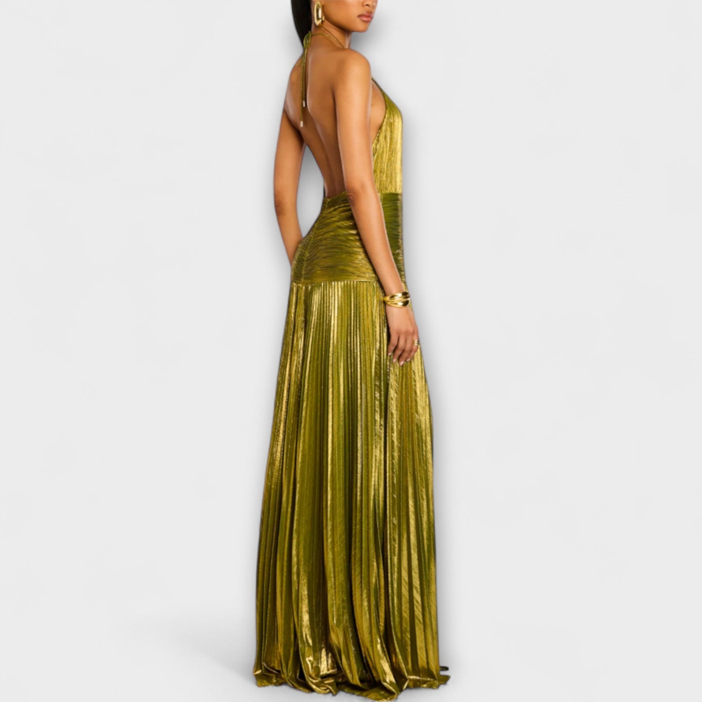 Emma - Halter Neck Dress with Open Back