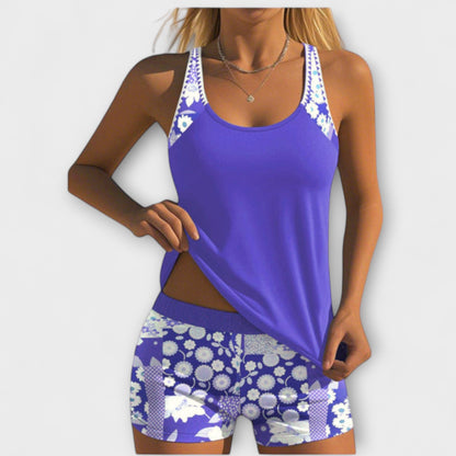 Lynne – Floral Print Two-Piece Swimsuit