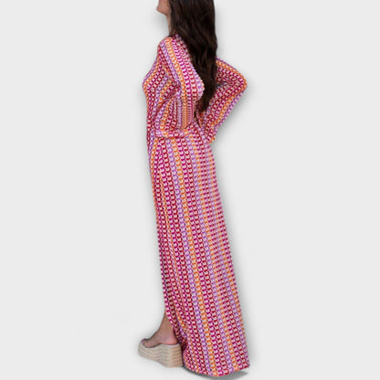 Elina – Maxi Dress with V-Neck and Vacation Vibes
