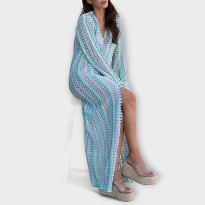 Elina – Maxi Dress with V-Neck and Vacation Vibes