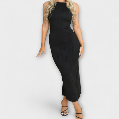 Stylish Sleeveless Ruched Maxi Dress