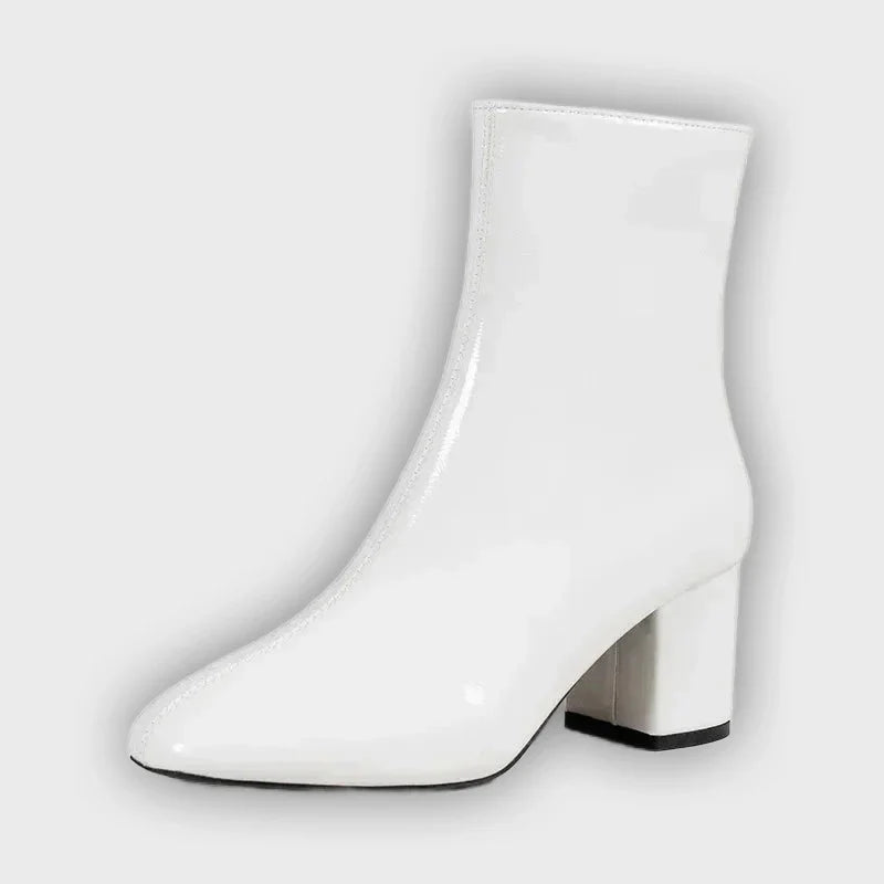 Elida – Women’s High Heel Ankle Boots with Side Zip & Pointed Toe