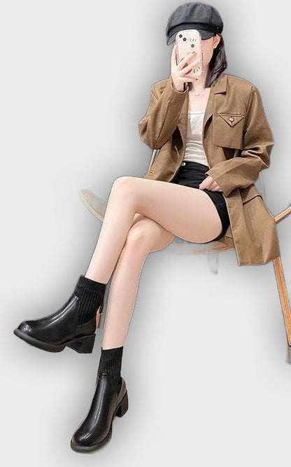 Elida – Women’s Stretch Sock Boots with Sleek Heel & Knit Upper