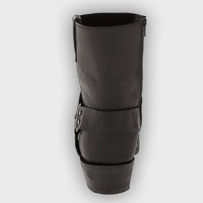 Elise – Women’s Zip-Up Leather Ankle Boots with Sleek Silhouette