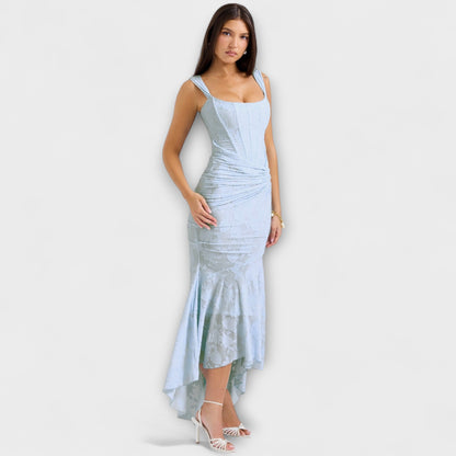 Renske - Elegant Long Dress with Refined Corset